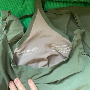 Green outdoor voices dress with shorts